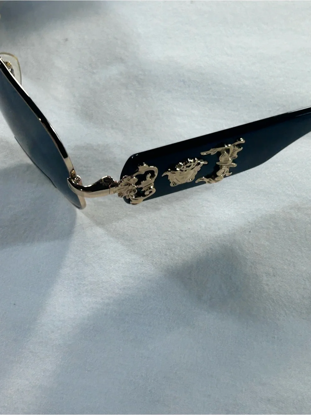 VERSACE Sunglasses VE 2150-Q 1002/87 Gold & Black Aviator Frames w/Grey Lens